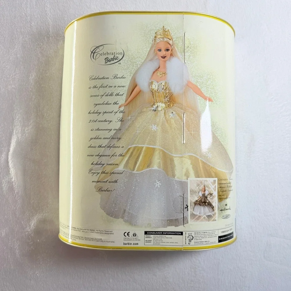 NIB‎ Mattel Celebration Barbie Special 2000 Edition Gold Gown Holiday Doll 28269